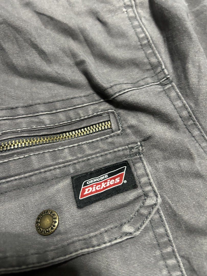 Dickies workwear jacket (authentic) (Category: Coats, Jackets and Outerwear) located in Trece Martires City. Submitted by flip_flips (Listing ID 1468528340, Image 3). Description: Dickies workwear jacket (authentic) -Dimes: 25 width 29 length -Good condition -9.3/10 color rate -issue: paints, distress on back part.