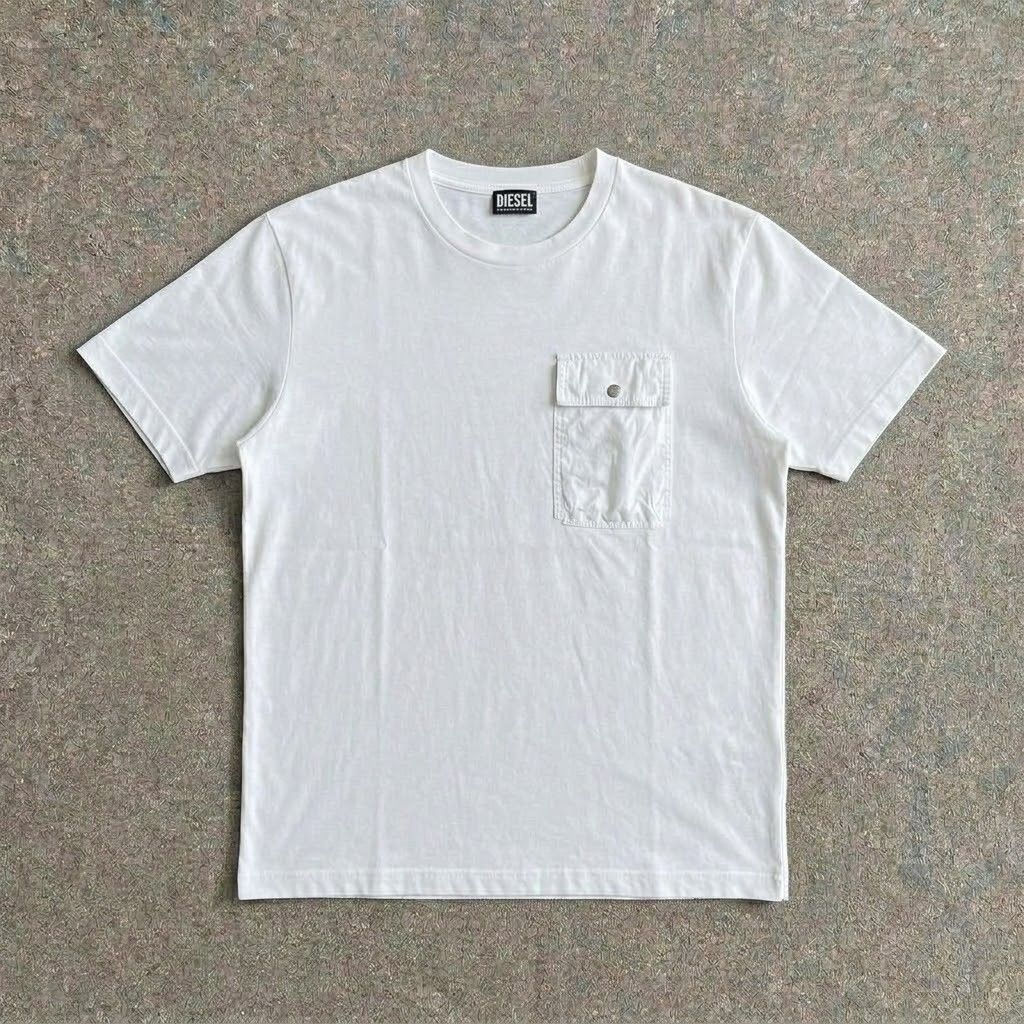 DIESEL pocket tee (Category: Tshirts & Polo Shirts ) located in Batangas. Submitted by lelethrift.com (Listing ID 1468650016, Image 1). Description: DIESEL pocket tee Size: Medium to Large Complete tags with Qr and 12 digit serial number Ready to wear, napa laundry na para sa maarte No issue, 10/10 color rate wag na baratin.