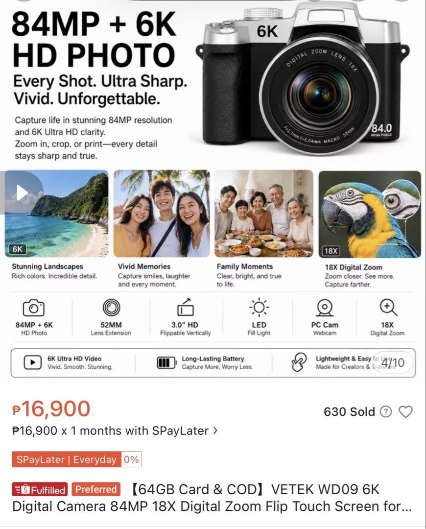 Digital Camera for Sale (Category: Cameras) located in Manila. Submitted by celnavarez15 (Listing ID 1468576156, Image 1). Description: .