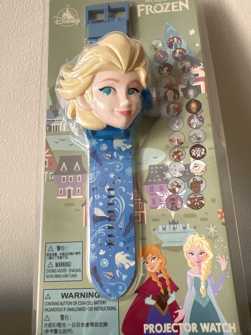 Disney Frozen Projector Watch Elsa Blue (Category: Babies & Kids Fashion) located in Quezon City. Submitted by trueshopaholic (Listing ID 1468536811, Image 1). Description: Elsa watch -Projector watch with image projection feature *bought from Disneyland.