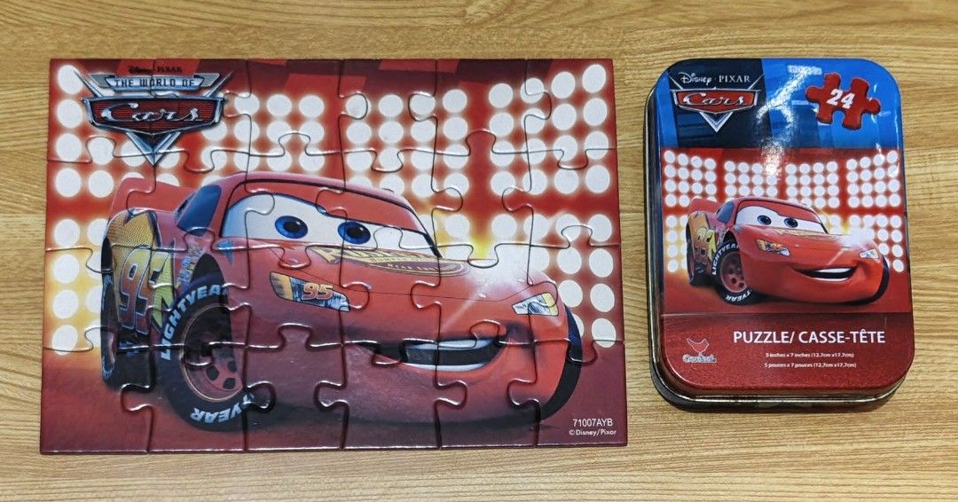 Disney Pixar Puzzle Tin Assortment 6-Pack (Category: Board Games & Puzzles) located in San Pedro. Submitted by toydibz (Listing ID 1468553818, Image 2). Description: - Set of 6 collectible Disney and Pixar character tins - Features Toy Story, Tangled, Disney Princess, Cars, and Mickey Mouse - Each tin includes a small, fun jigsaw puzzle for kids - Tins double as safe storage for puzzle pieces - Great activity for kids and collectors alike.