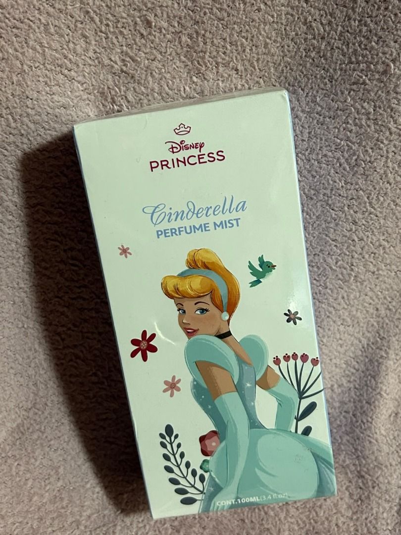 Disney Princess Cinderella Perfume Mist 100ml (Category: Fragrance & Deodorants) located in Las Pinas. Submitted by whatzupriley (Listing ID 1468550436, Image 1). Description: - Disney Princess Cinderella perfume mist - Generous 100ml bottle size - Brand new, box sealed in original plastic wrap - Features charming floral graphics of Cinderella and little birds - Official merchandise complete with the iconic crown logo - Ideal and ready-to-give gi