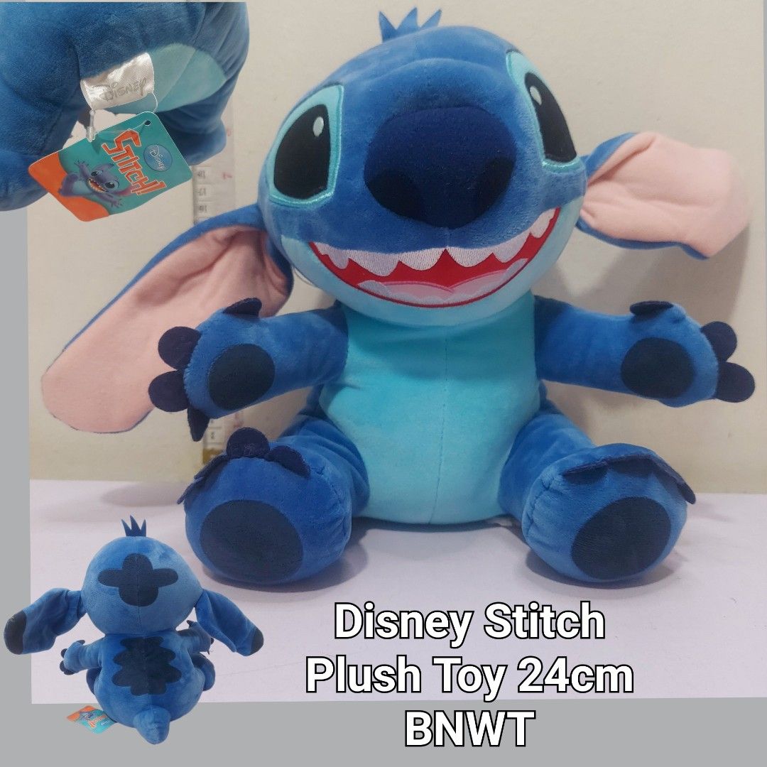 Disney Stitch Plush Toy 24cm BNWT (Category: Plushies & Soft Toys) located in Pasig City. Submitted by muffinstoysshop (Listing ID 1468355794, Image 1). Description: Disney Stitch Plush Toy 24cm BNWT - Size : 9.5 - INCH / 24 cm - Brand : Disney - Quantity: 1 pc - Brand new with Paper Tag (BNWT) - Cleaned & Sanitized - Good Condition - What you see is what you get! - Item ON HAND ready for shipping - A great gift or collection Please keep followin