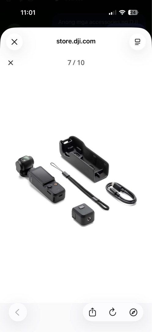DJI OSMO POCKET 3 (Category: Cameras) located in Quezon City. Submitted by mjmacasinag93 (Listing ID 1468671271, Image 3). Description: -Lightly used, mostly for travels -In very good condition -No issues, 100% working -Complete with original accessories: battery handle, protective cover, DJI stand, type C cable -Well taken care of and properly stored -RFS: Not being used anymore -negotiable.