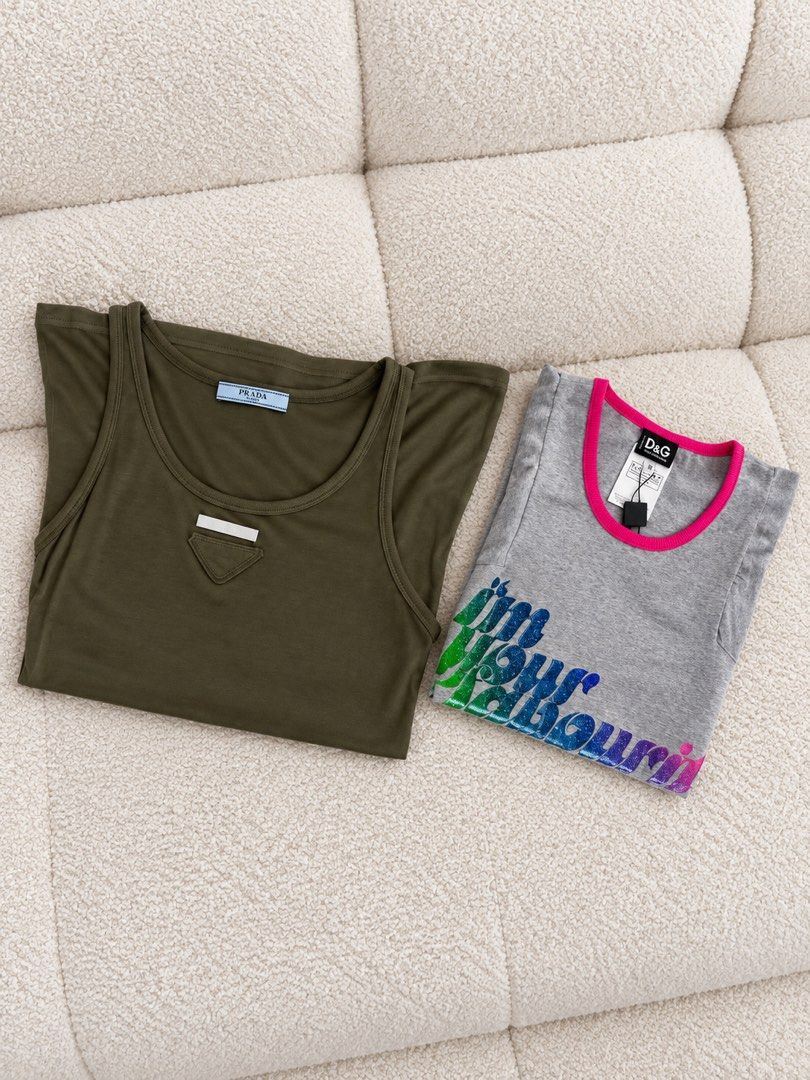 ▪️Dolce & Gabbana / Prada knit top (Category: Luxury Apparel) located in Makati City. Submitted by aveltot_rig (Listing ID 1468692196, Image 2). Description: D&G SOLD! Item: Dolce & Gabbana / Prada knit top Dimes: width: 17 x length: 22.5 dolce & width: 17 x length: 27 prada 📏 Condition: like new! ✨.