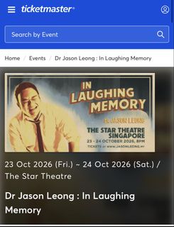 DR JASON LEONG 23/10 CHEAP, Tickets & Vouchers, Event Tickets on Carousell