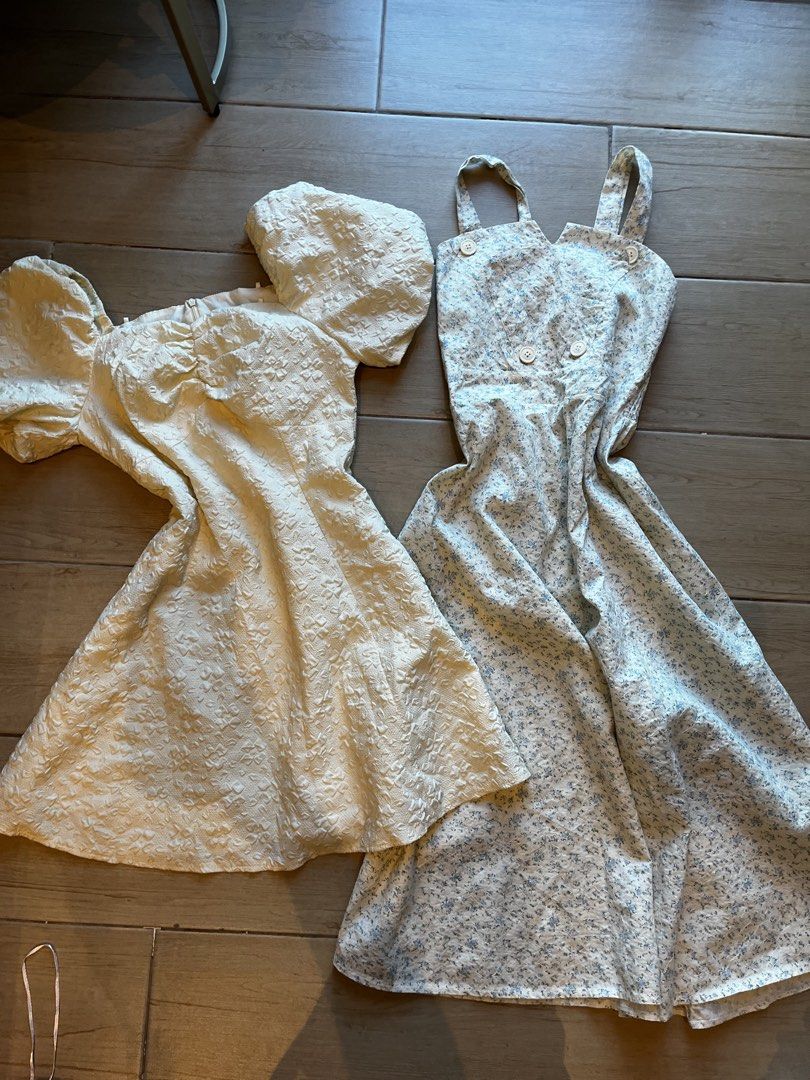 Dress bundle for P180 both (Category: Dresses) located in Manila. Submitted by caseyandreaa2 (Listing ID 1468654951, Image 1). Description: Pick up only Left dress: L: 27.5" Right dress: L: 35" Loc: BGC, Taguig, Metro Manila Book your own courier .