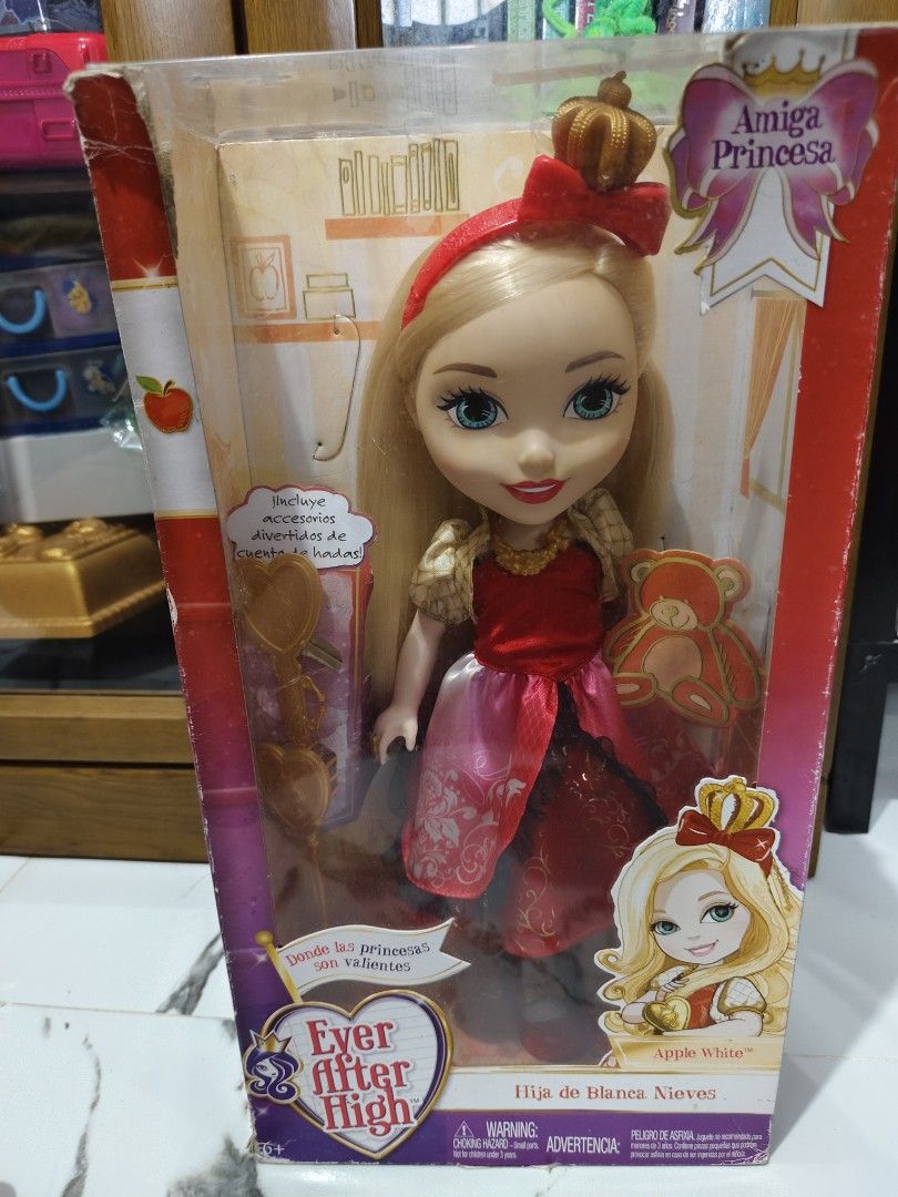 Ever after high Apple white doll (Category: Kids Toys) located in Bulacan. Submitted by for_ever_after (Listing ID 1468537203, Image 1). Description: box has been dented and sign of age but the doll is in good condition.