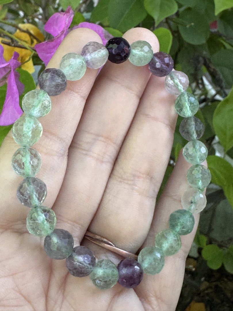FACETED FLUORITE BRACELET 🍍 B5_JC014 (Category: Bracelets) located in Bulacan. Submitted by selling_low_by_bella_ben (Listing ID 1468650787, Image 2). Description: FACETED FLUORITE 🍍 B5_JC014 🏷️ 400 each (2pcs) 8+ mm bead 17 cm wrists.