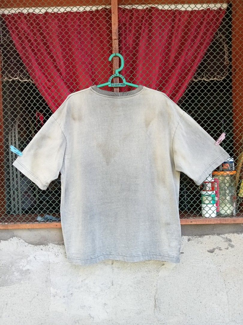 Faded Blank Smoked Black Tee (Category: Tshirts & Polo Shirts ) located in Cabadbaran. Submitted by reizen_ace051823 (Listing ID 1467001709, Image 3). Description: - good condition - faded, stain/black stain - size medium on tag - dimes L27 / W22.5-23 - model 5'9 / 78kg.