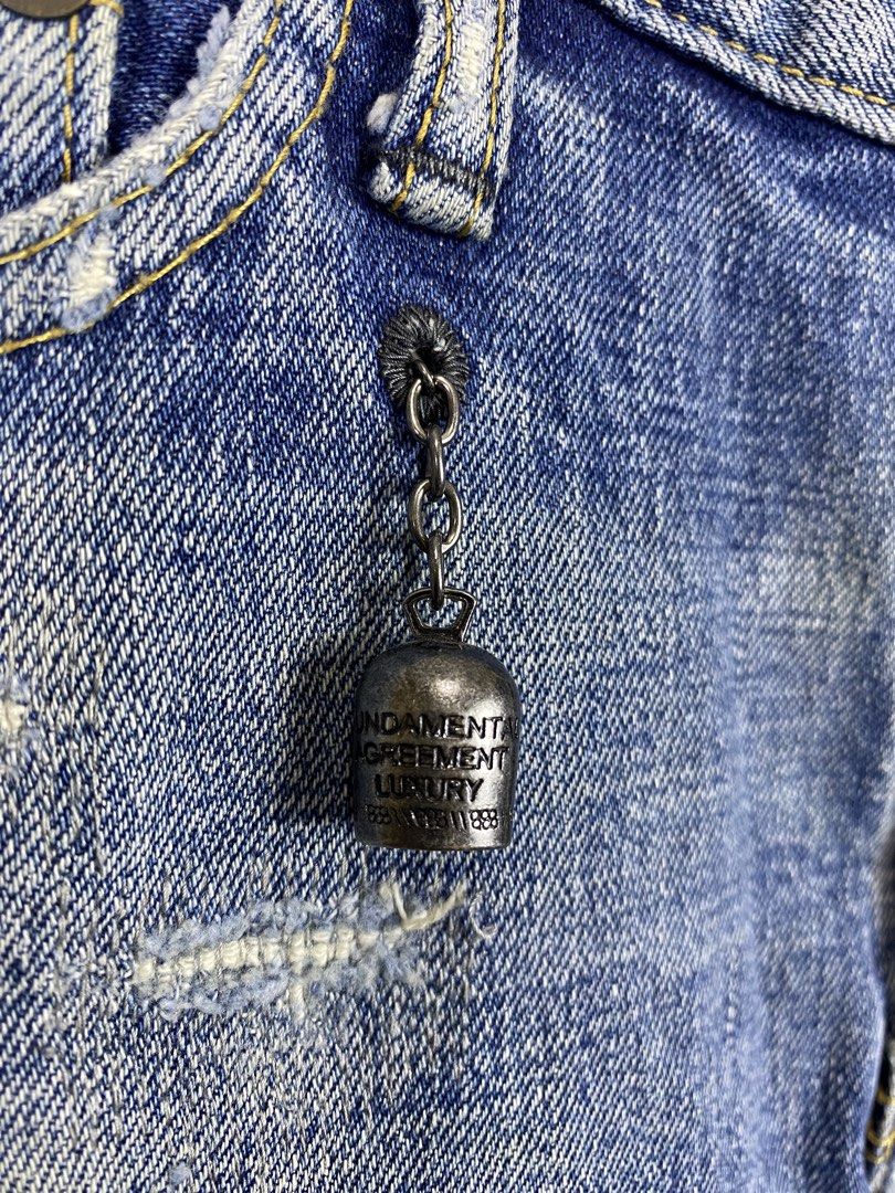 FDMTL - Distressed Boro Style Denim Pants (Category: Luxury Apparel) located in Dasmarinas. Submitted by goodbuyartisanal (Listing ID 1468592545, Image 3). Description: FDMTL - Distressed Boro Style Denim Pants size 30. waistline 32 inches Length 38 inches Hem 6.5 inches Inseam 29.5 inches Front Rise 9 inches Excellent condition Price : 2,000 + ship Pm me .