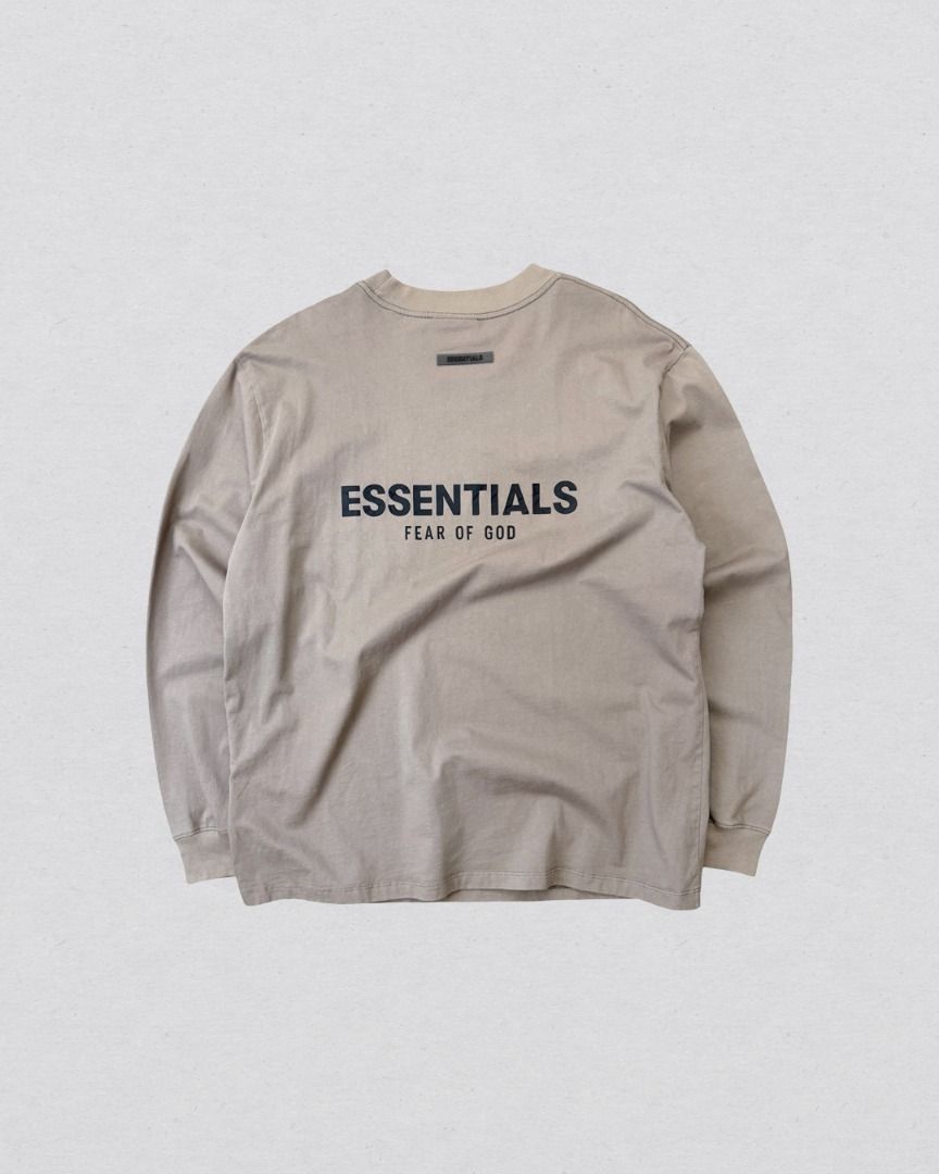 Fear of God Essentials longsleeve (Category: Coats, Jackets and Outerwear) located in Cabanatuan. Submitted by argarments.ph (Listing ID 1468511196, Image 1). Description: Tagged: XL on tag Width 24" | Length 30" | Sleeves 26.5" Condition: Great condition Issue(s): -.