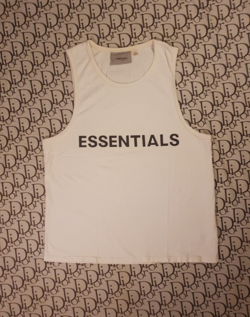 Fear of God Essentials tank top (Category: Sleeveless) located in San Fernando. Submitted by retro.district. (Listing ID 1468712367, Image 1). Description: - Fear of God Essentials Tank top - Size: Small (M) Medium (W) - Condition: Excellent - No issue.