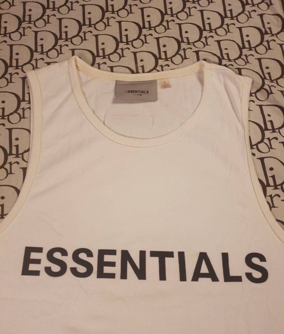 Fear of God Essentials tank top (Category: Sleeveless) located in San Fernando. Submitted by retro.district. (Listing ID 1468712367, Image 2). Description: - Fear of God Essentials Tank top - Size: Small (M) Medium (W) - Condition: Excellent - No issue.