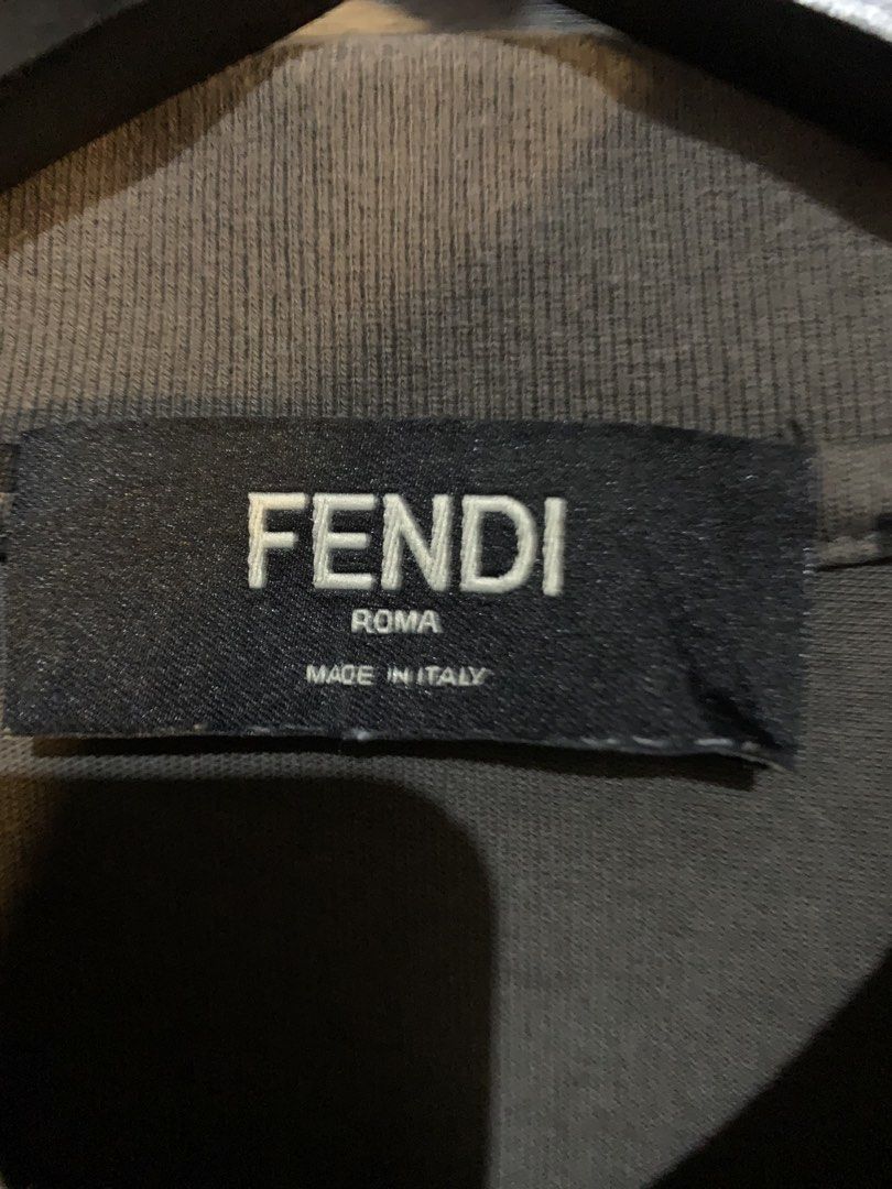 Fendi Monogram (Category: Tshirts & Polo Shirts ) located in Butuan. Submitted by thrif_findspeace (Listing ID 1468563220, Image 3). Description: Condition - Excellent Colorate - 9.5 Width - 22 Length - 28 Issue : Minimal collar line.