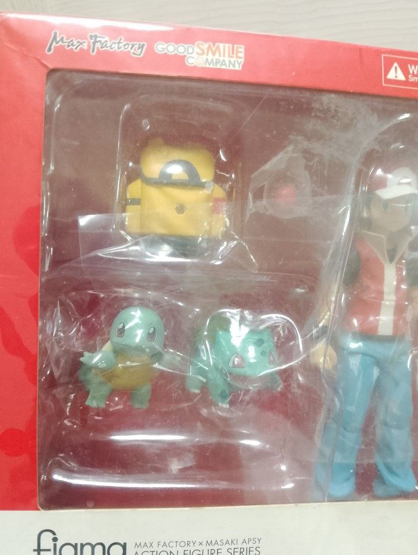 Figma 356 Pokemon Trainer Red (Category: Figurines & Statues) located in Leyte. Submitted by bert_sanopsky (Listing ID 1468501307, Image 2). Description: For Sale Pokemon Red - php5000, SF included (thru LBC) - Received it used/BIB condition, di na recommended para maselan collectors. - Complete - Leyte Loc - LAST PRICE POSTED ISSUES: - Poor box condition - Loose Joints pero posable pa - Yellowing of joints and accessories (knees, faceplate, Poke