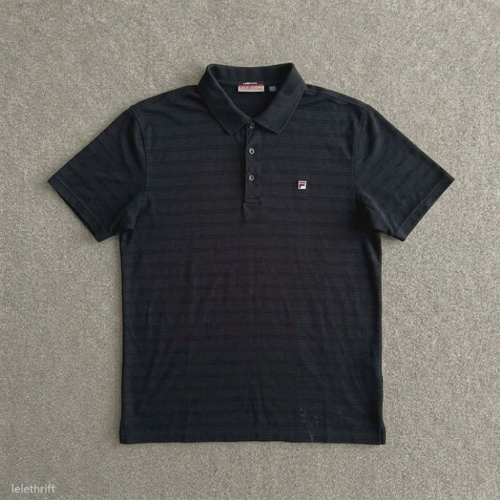 Fila Polo shirt (Category: Tshirts & Polo Shirts ) located in Batangas. Submitted by lelethrift.com (Listing ID 1468373660, Image 1). Description: Fila Polo shirt Size: XL on tag, best fit Medium to Large Authentic Complete tags no issue, no pinholes Ready to wear na, napa laundry na.