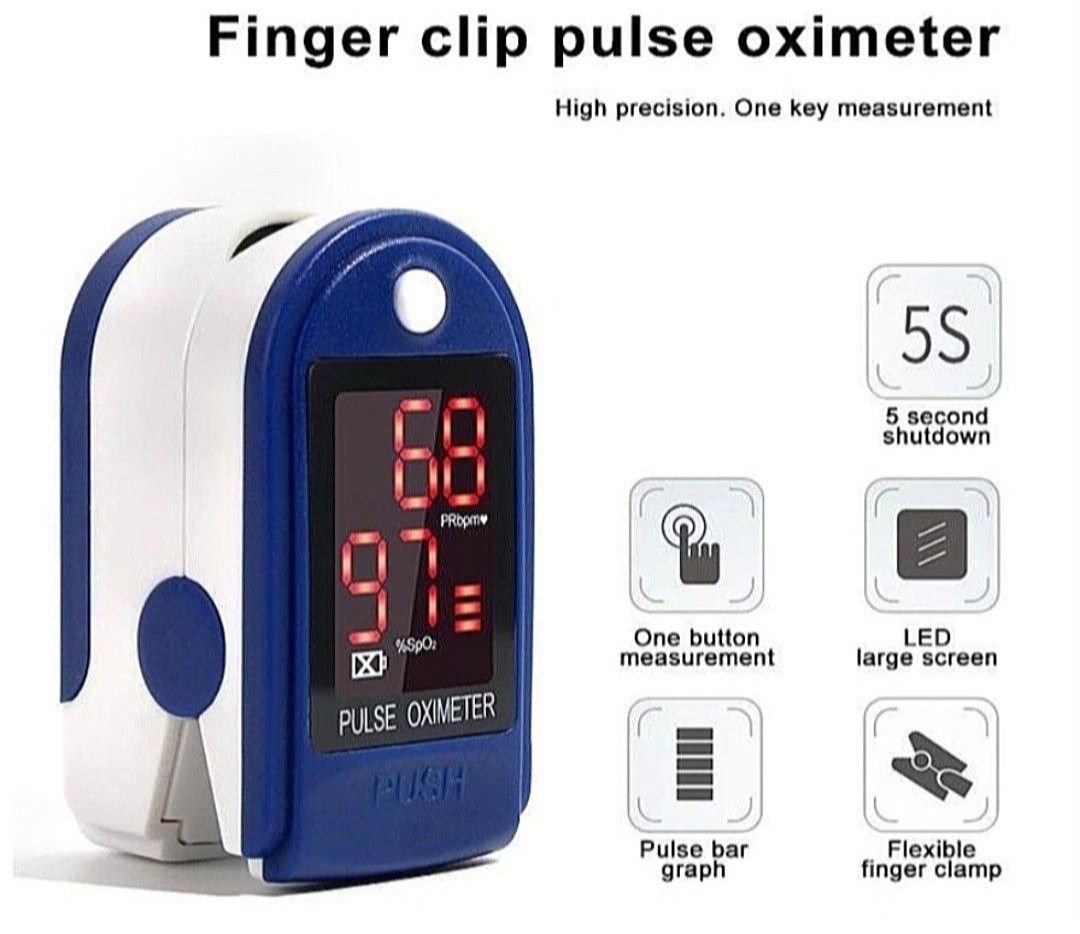 Finger Clip Pulse Oximeter (Category: Medical Supplies & Tools) located in Valenzuela. Submitted by shesstore (Listing ID 1468575744, Image 2). Description: 💯 Brand new with a complimentary battery included! Feel free to message me for any inquiries!😊.