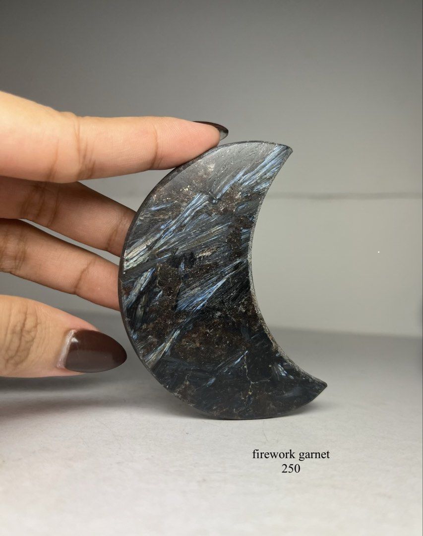 Firework Garnet - Crescent Moon (Category: Precious Stones) located in Marikina City. Submitted by _project.quartz (Listing ID 1468641845, Image 1). Description: LAST PRICE ALREADY POSTED FOR FASTER TRANSACTION Can send a video to appreciate the item more closely. I also post items on fb marketplace. RFS: Just reducing my curated collection due to limited space. Pieces are recently acquired. Check my profile for more crystal sale 💎 Location: Mar