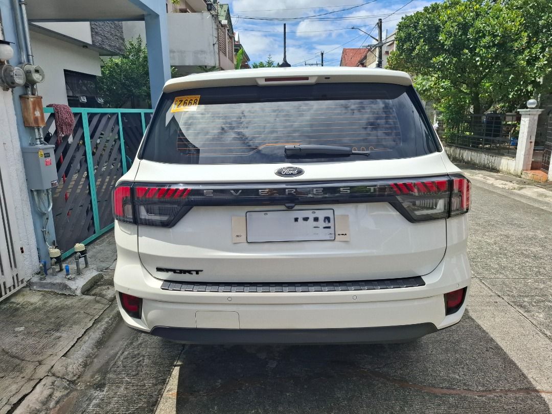 Ford Everest (Category: Used Cars) located in Quezon City. Submitted by mlgmeneses (Listing ID 1468540877, Image 3). Description: 2024 Next Gen Ford Everest Sports - 31K++ Km. mileage. - 2.0 liter turbo diesel engine. - 4x2 rear wheel drive. - Friday coding. - All stock. - Casa maintained. - Deep dish matting and trunk tray. - Fully paid. - Slightly Negotiable. .