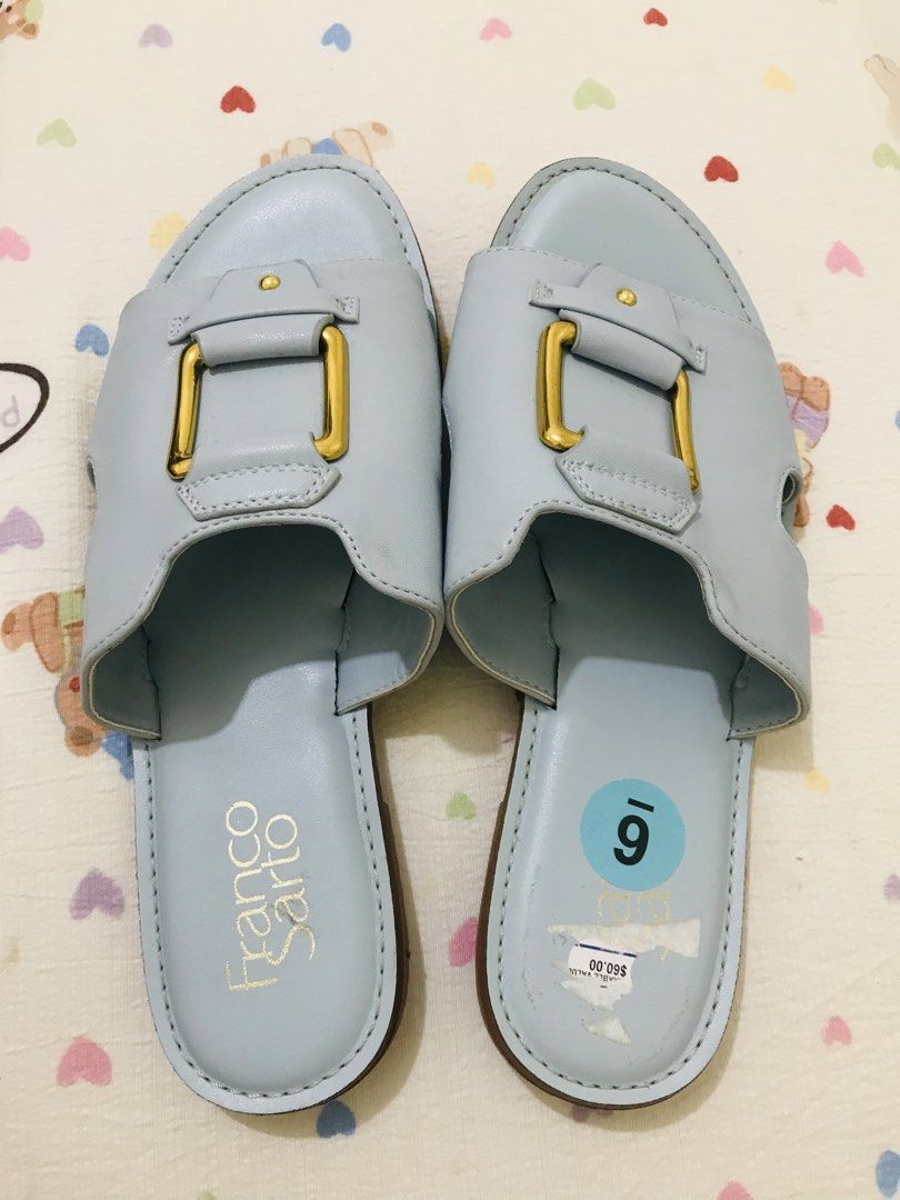 Franco Sarto flat sandals (Category: Sandals) located in Manila. Submitted by freecat.21c0ee (Listing ID 1468507100, Image 2). Description: Beautiful Flat Sandals Franco Sarto. color light blue size 6. soft and comfortable to wear👌🏼☺️🧡.