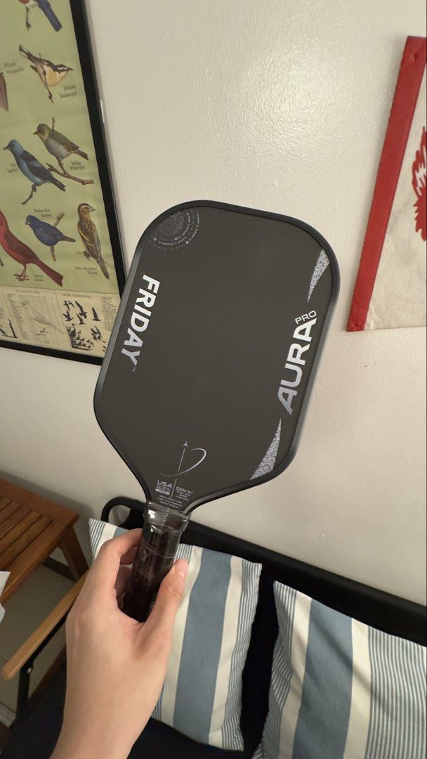 Friday Aura Pro Elongated (Category: Racket and Ball Sports) located in Paranaque City. Submitted by chanodano (Listing ID 1468634289, Image 2). Description: Friday Aura Pro -brand new -paddle only Message me for offers and for more info! (Price slightly negotiable) Paranaque area.