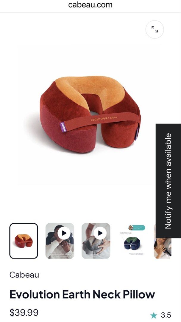 FROM ₱2,500! Cabeau Evolution Earth Neck Pillow (Category: Braces, Support & Protection) located in Las Pinas. Submitted by yourneighbortotoro (Listing ID 1468566606, Image 3). Description: Cabeau Evolution Earth Neck Travel Pillow ✈️ Premium eco-friendly memory foam travel neck pillow designed for maximum head and neck support during long flights, road trips, and travel journeys. 🔹 Product: Evolution Earth Neck Pillow 🔹 Brand: Cabeau 🔹 Type: 