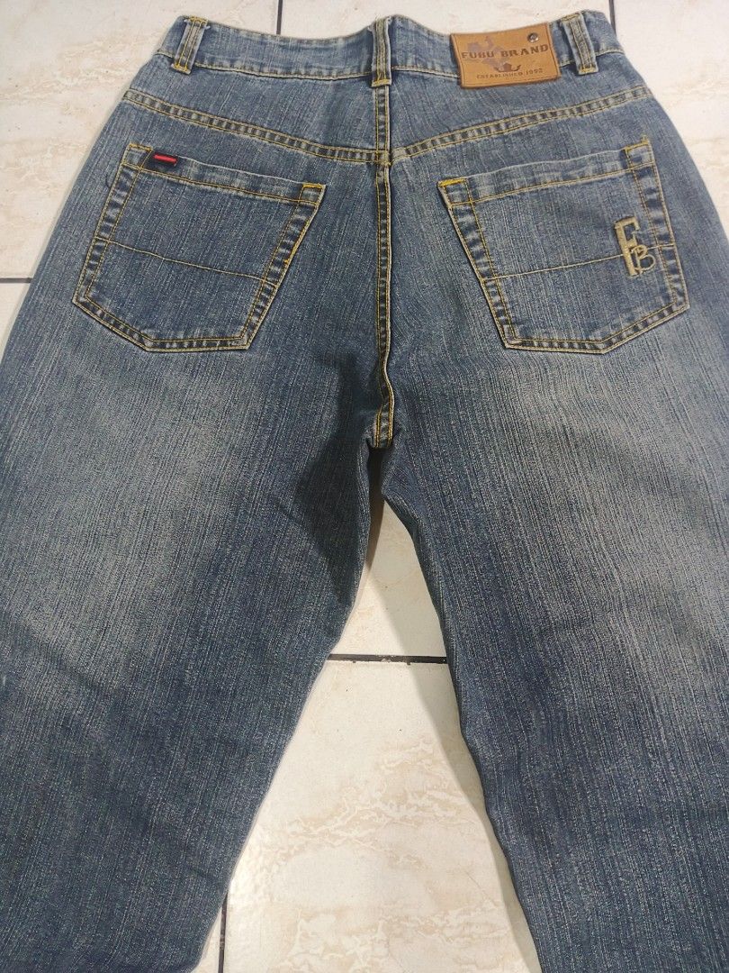 FUBU PANTS (Category: Jeans) located in Taguig. Submitted by wst.fnds (Listing ID 1468688600, Image 3). Description: FUBU THE COLLECTION GOOD CONDITION BAGGY / LOOSE EMBROIDERY NO ISSUE FAVV PCS W:32 / L:45.5 / T:14.5 / LO:9 💸: 1099 Keywords: Southpole, Fubu, Karl kani, Rocawear, Evisu, Rmc, Ed Hardy, Sean John, Ecko Unltd, Coogi, Girbaud, Avirex, Ralph Lauren.