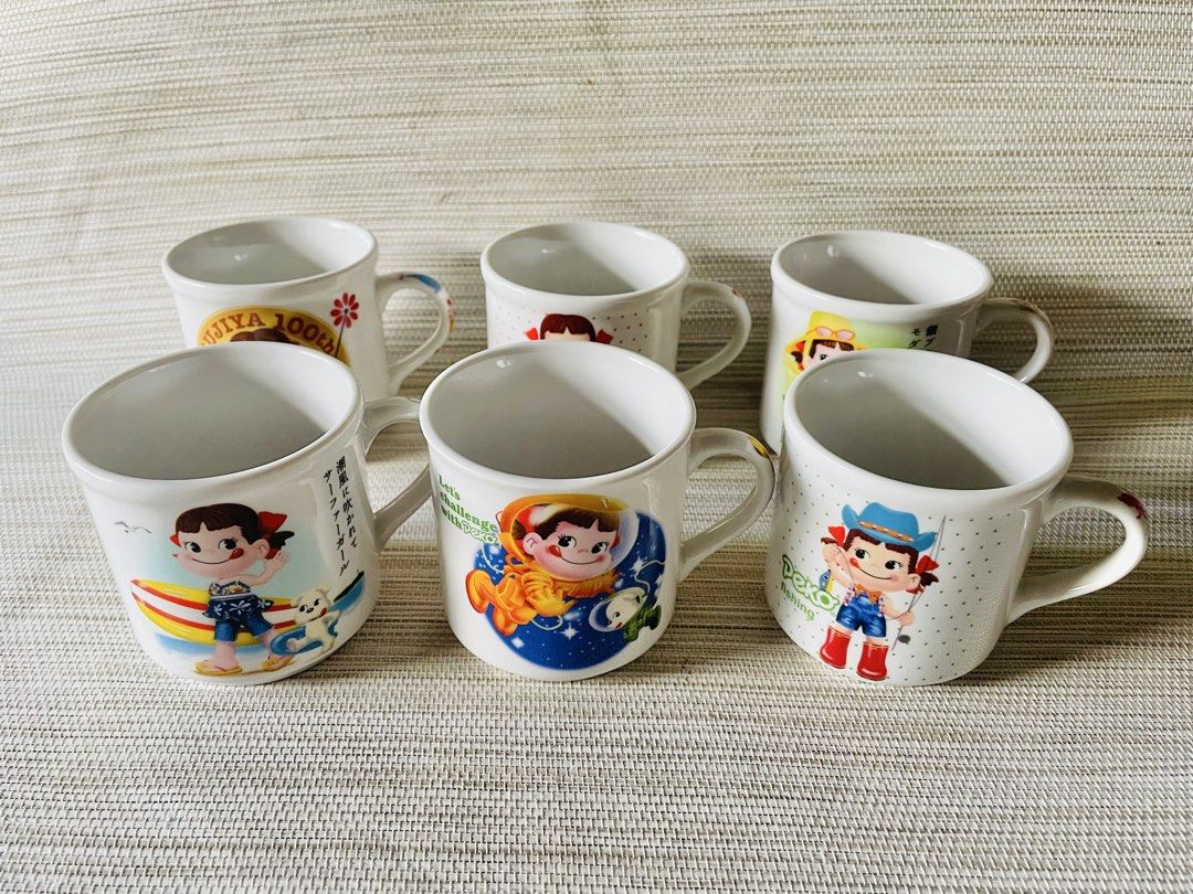 Fujiya Peko-chan ceramic pudding cups / mugs (Category: Coffee & Tea Tableware) located in Davao. Submitted by shauitoys2019 (Listing ID 1468581168, Image 1). Description: P100 each or if madami kunin 90 each Pls choose design.