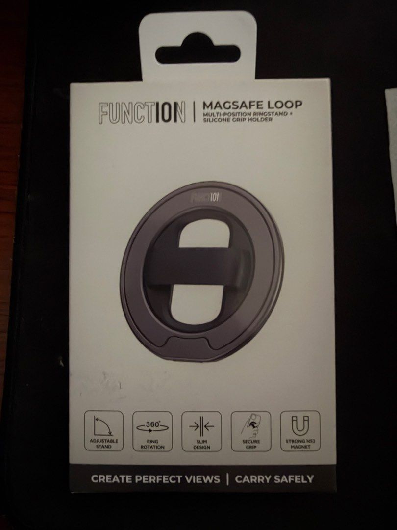 Function101 - Magsafe Loop (Category: Mounts & Holders) located in Mandaluyong City. Submitted by deydey9696 (Listing ID 1468523599, Image 1). Description: Selling - Magsafe Loop Multi-Position Ringstand + Silicone Grip Holder SRP: ₱990 Selling it for ₱450 Lalamove/J&T GCash/Bank Transfer Location: Malabon City.