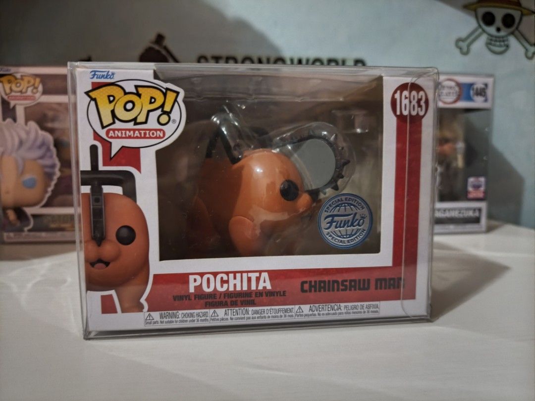 funko pop pochita chainsaw man (Category: Action & Battle Toys) located in Cavite. Submitted by mortified1 (Listing ID 1468659930, Image 1). Description: With protector Good condition NOOB.