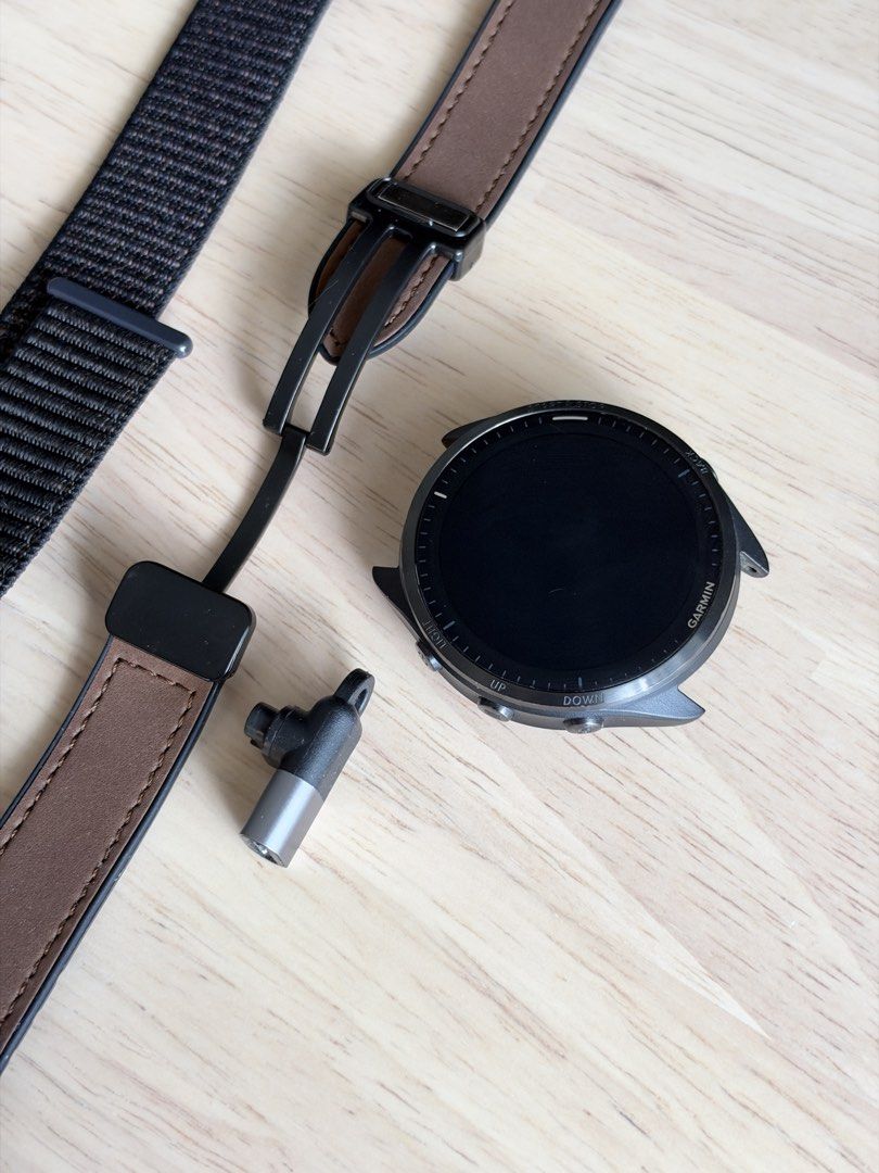 Garmin Forerunner 965 (Category: Wearables & Smart Watches) located in Pasig City. Submitted by ena__ (Listing ID 1468535281, Image 3). Description: Garmin Forerunner 965 NO BOX All inclusions are in the photos Light scratches. Still working perfectly. RFS: too big on me.