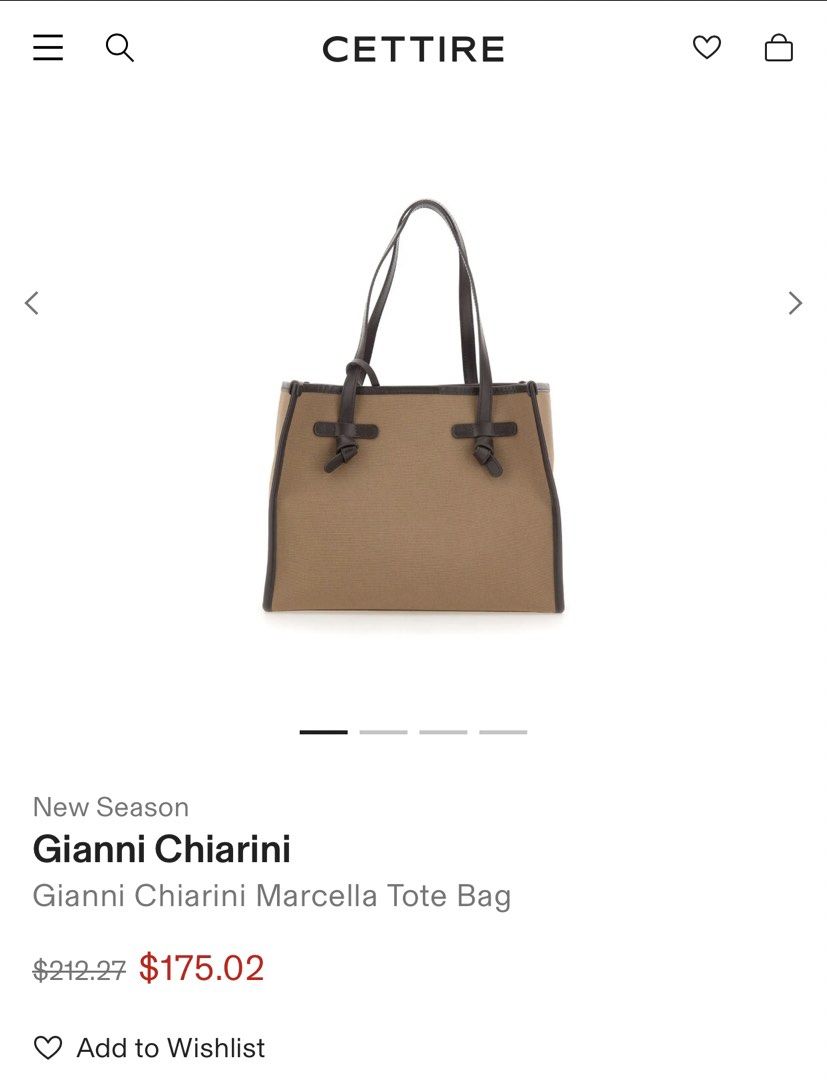 GIANNI CHIARINI MARCELLA TOTE BAG (Category: Tote Bags) located in Imus. Submitted by dhouseoftotes (Listing ID 1468551062, Image 2). Description: 📐 MEASUREMENTS‼️ H - 12 inches W - 14 inches D - 9” TOP x 6” BASE Drop - 9” inches DISCLAIMER!! I am not affiliated, associated, authorised, endorsed by, or in any way officially connected with any of the brands, companies, or trademarks mentioned on this page/shop. All product names, logos, and brand