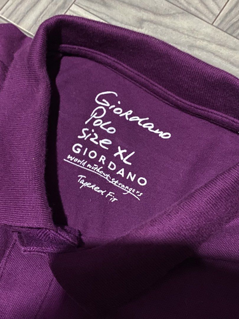 Giordano Polo Shirt (Category: Tshirts & Polo Shirts ) located in San Pablo. Submitted by lazy.thrifttt (Listing ID 1468627367, Image 3). Description: Giordano Polo Shirt Size XL on tag(Tapered Fit) 21Wx29L 10/10 Color Rate No Flaws.