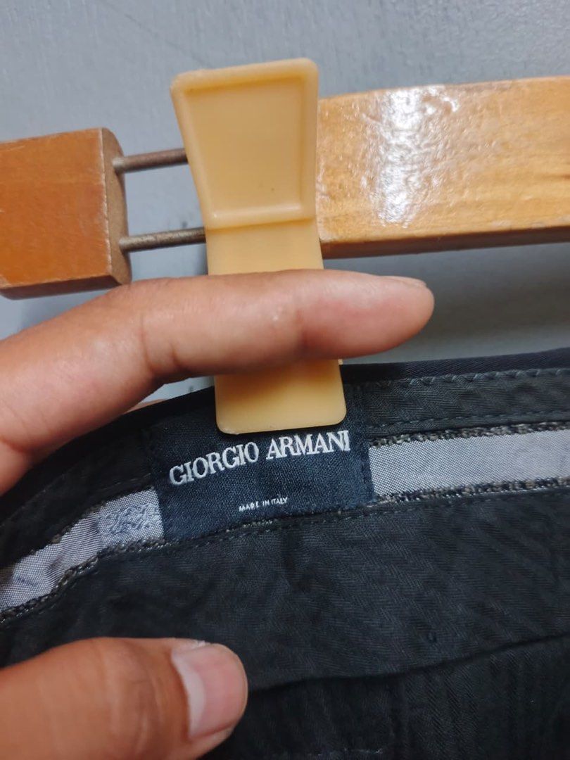GIORGIO ARMANI (Category: Trousers) located in Dasmarinas. Submitted by jessputrages (Listing ID 1468658935, Image 3). Description: For sale Giorgio Armani Excellent condition No issue 1200 plus shipping fee Pm for more details.