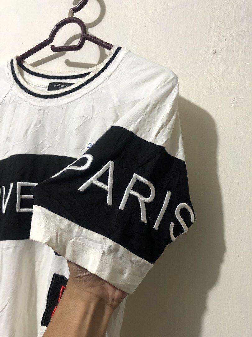 Givenchy Paris Script Shirt (Category: Tshirts & Polo Shirts ) located in Manila. Submitted by raremountain00 (Listing ID 1468686919, Image 3). Description: Excellent condition Medium Fit Issue light washable stain need wash / cut washtag.