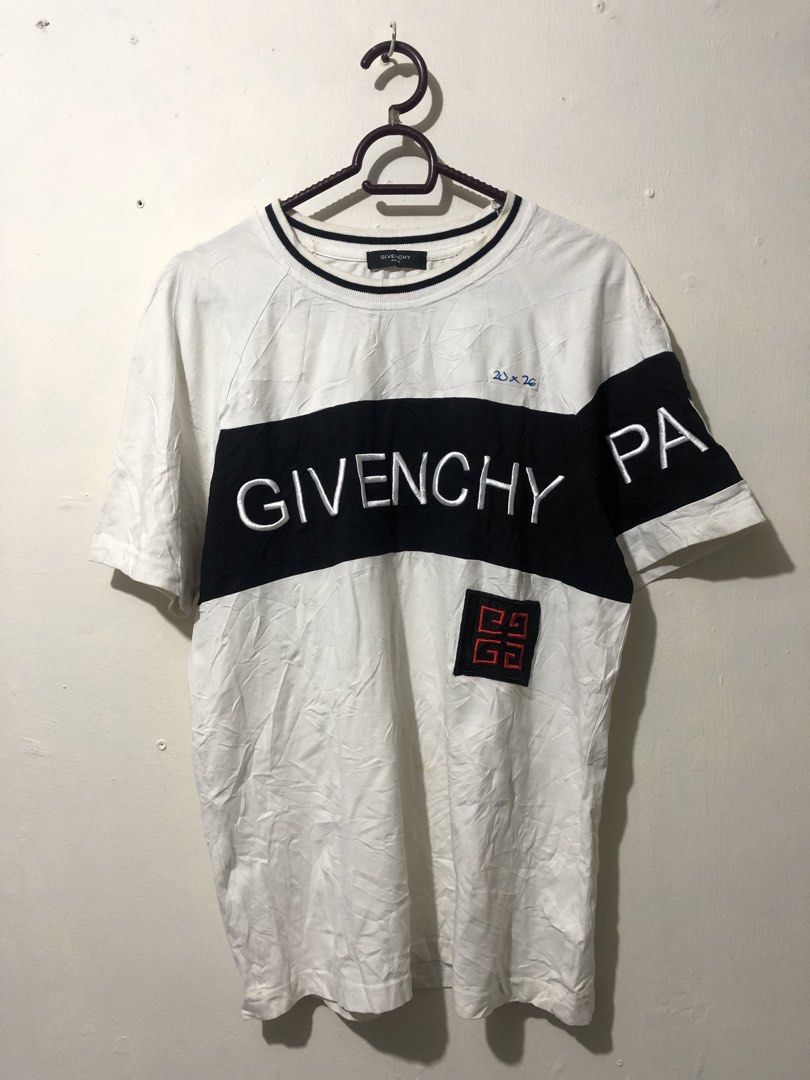 Givenchy Paris Script Shirt (Category: Tshirts & Polo Shirts ) located in Manila. Submitted by raremountain00 (Listing ID 1468686919, Image 1). Description: Excellent condition Medium Fit Issue light washable stain need wash / cut washtag.