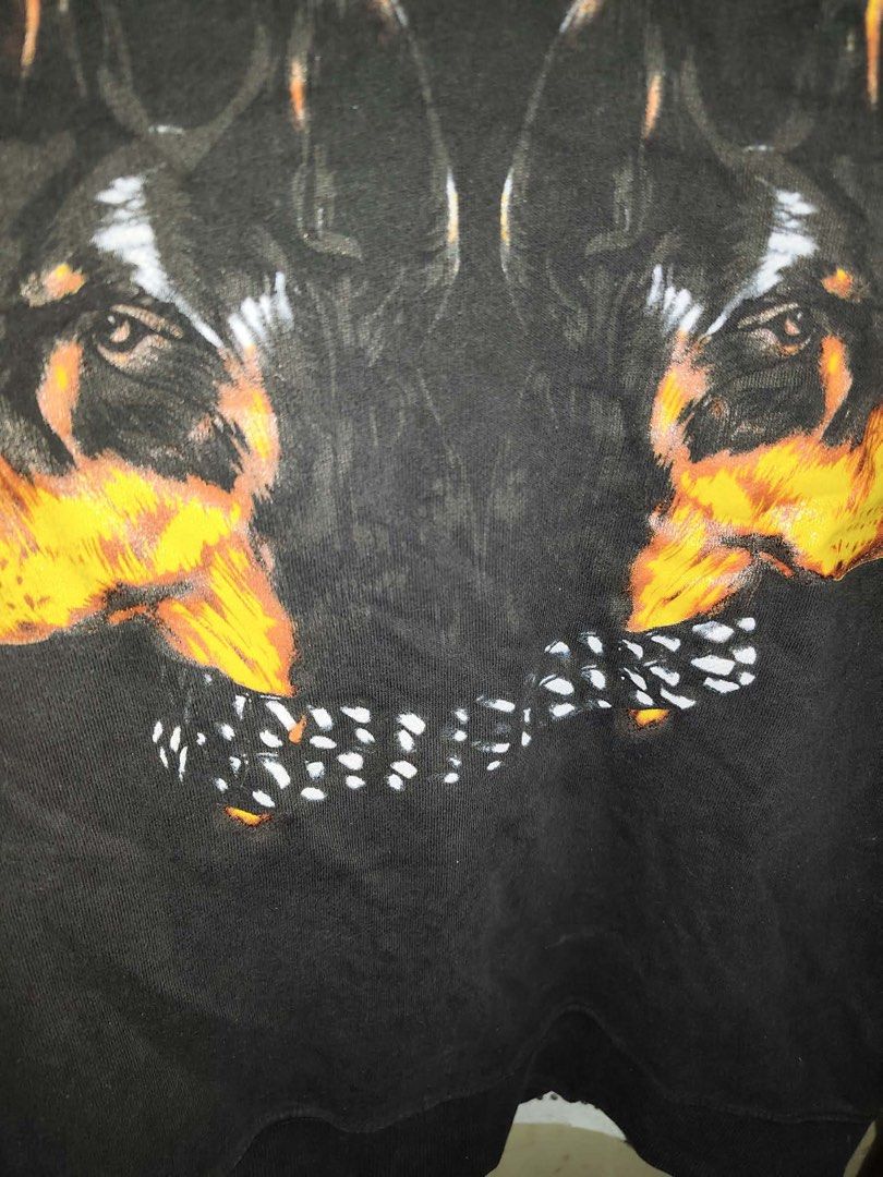 Givenchy Rottweiler Doberman Graphic Black Sweatshirt (Category: Coats, Jackets and Outerwear) located in Makati City. Submitted by for-keep (Listing ID 1468699847, Image 2). Description: - Brand: Givenchy - Color: Black - Design: Double Doberman graphic on chest - Fit: Relaxed fit with classic crewneck, long sleeves - Material: 100% cotton (Made in Portugal) - Details: Ribbed collar, cuffs, and hem; production code 12S 7942 657 - Condition: Exce