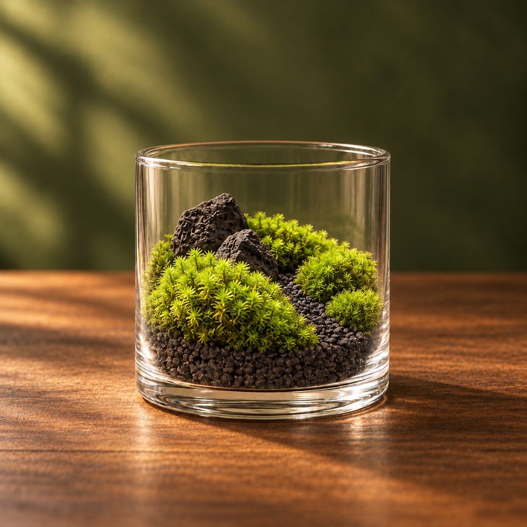 Glasst Moss DIY Terrarium Kit with Glass Container (Category: Plants & Seeds) located in Makati City. Submitted by tshimomura0719 (Listing ID 1468613316, Image 1). Description: - Glasst Moss DIY Terrarium Kit - Includes clear glass cylinder container, green moss, dark substrate soil, and decorative black rocks - Everything individually packed in plastic bags inside the original product box - Perfect for indoor plant lovers and minimalist home dec