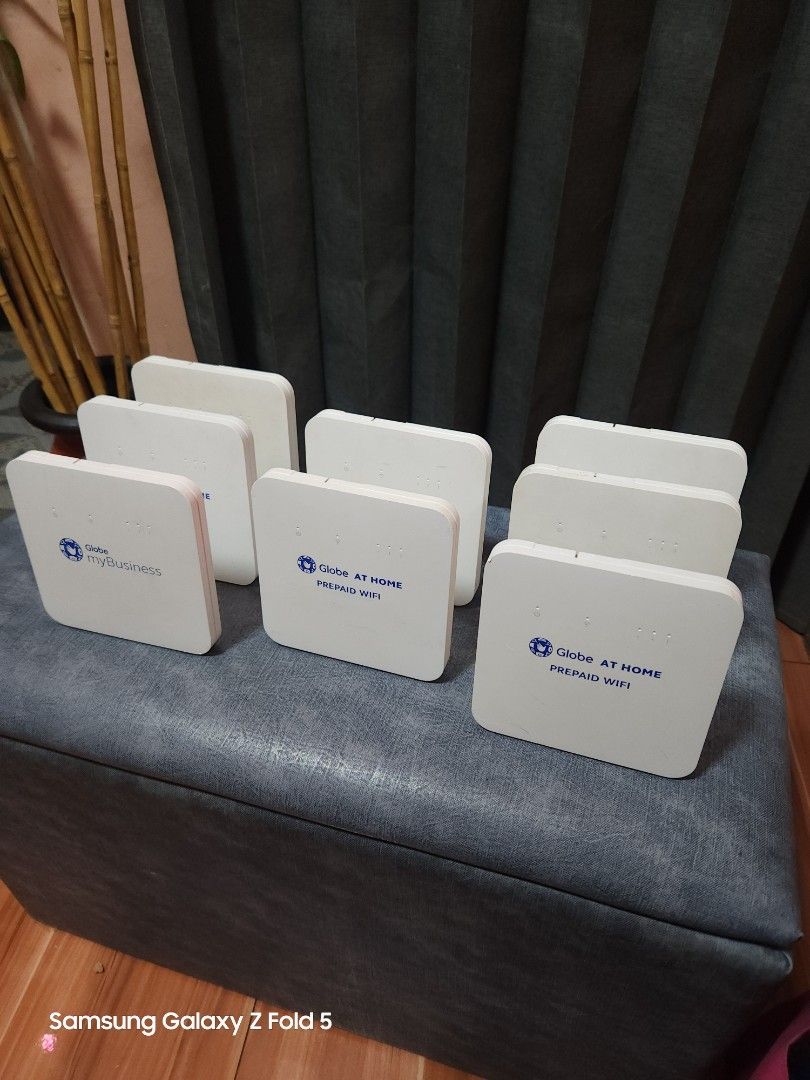 Globe at Home Prepaid Wifi Modem (Category: Networking) located in Manila. Submitted by chrizbrown (Listing ID 1468684712, Image 2). Description: Globe at Home Prepaid Wifi Modem ● 100% No Issue ● No Simcard, bili nalang kayo ng Globe or Gomo Sim. mura lang naman yun ● with Power Adapter ● Plug and Play No Need Configuration ● 500 pesos each 30pcs. available for bulk order Lalamove nyo nalang kung malayo kayo, willing to VideoCall para mapakita s