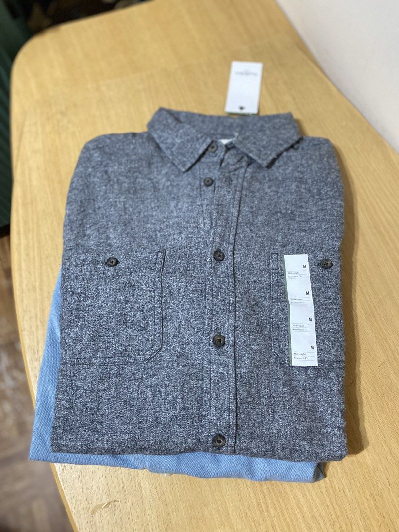 Goodfellow & Co Long sleeve Shirts Size M Bundle (Category: Tshirts & Polo Shirts ) located in Batangas. Submitted by lux_kimmy (Listing ID 1468500182, Image 3). Description: - Brand: Goodfellow & Co - Size: Medium - Condition: Brand new with tags (BNWT), unworn, straight from the retail rack - Item 1: Light blue button-down shirt - Item 2: Gray midweight standard fit flannel shirt featuring dual chest pockets - Perfect for smart-casual wear or l