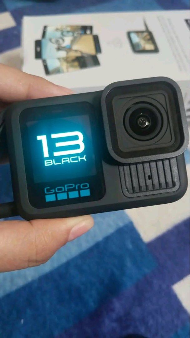 GoPro Hero 13 Black Action Camera Bundle (Category: Video Cameras) located in Manila. Submitted by gilmorecapz (Listing ID 1468601309, Image 1). Description: GoPro HERO13 Black 🔥 ✨ Brand New — Opened but NEVER USED! Perfect for travel, vlogging, sports, adventures, and everyday content creation. 📌 Specifications: • 5.3K60 Ultra HD Video • 27MP Photos • HyperSmooth 6.0 Video Stabilization • Waterproof up to 10m (33ft) • HDR Video + Photo • 156° 