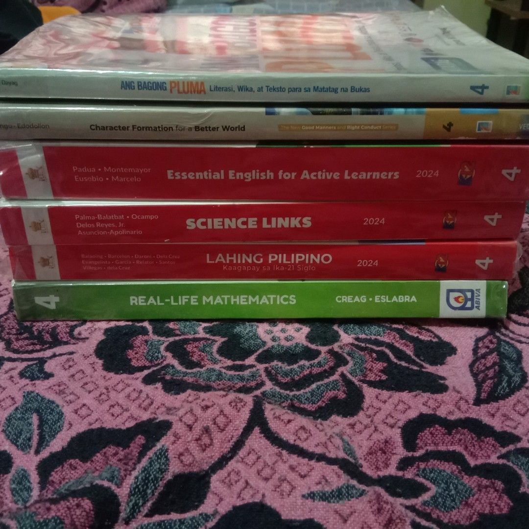 Grade 4 Worktexts (Category: Textbooks) located in Cainta. Submitted by oreo_cat01 (Listing ID 1468581504, Image 1). Description: 130 each take all for 700 complete pages with minimal writing Abiva, rex and phoenix publishing.