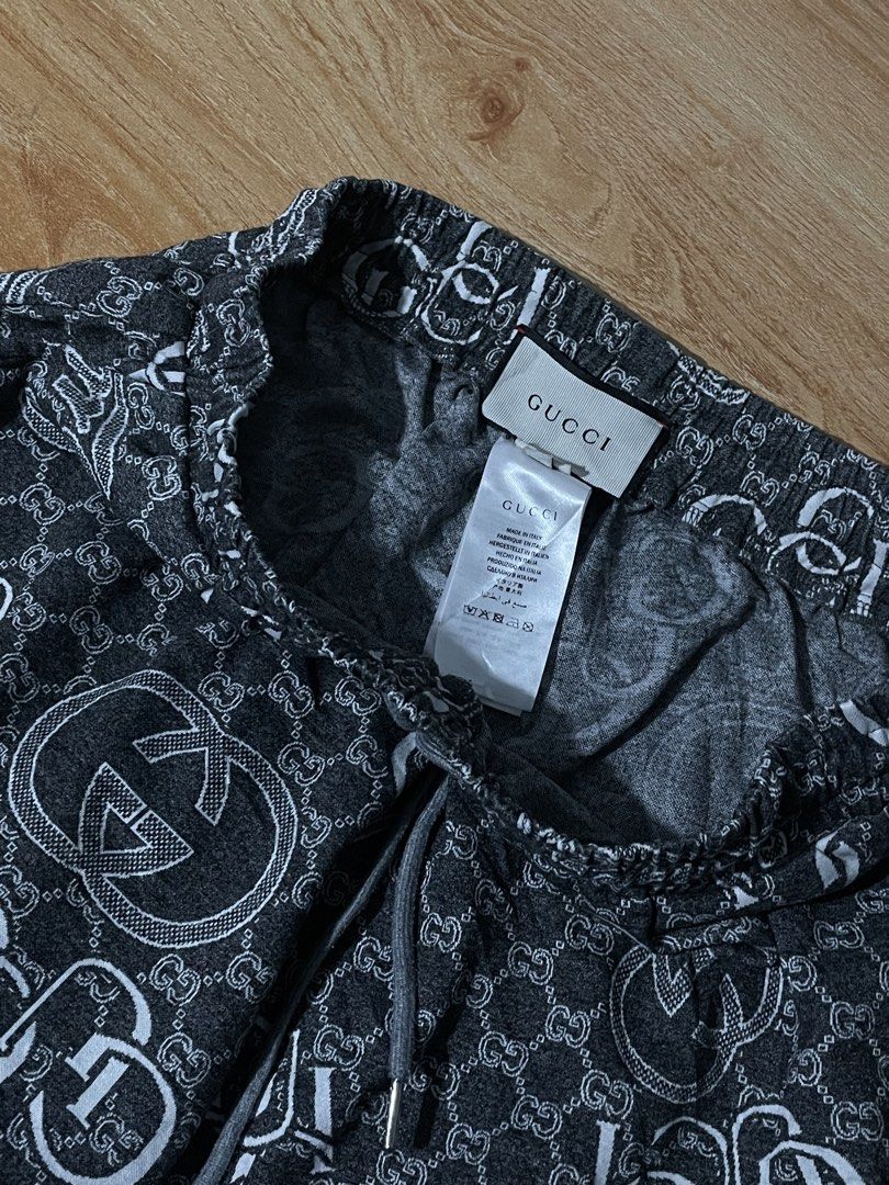 Gucci Monogram Sweatshorts (Category: Luxury Accessories) located in Manila. Submitted by claii_collection (Listing ID 1468532908, Image 2). Description: Gucci Monogram Sweatshorts - 30-36x18 - Excellent Condition - Complete tags and washtags.