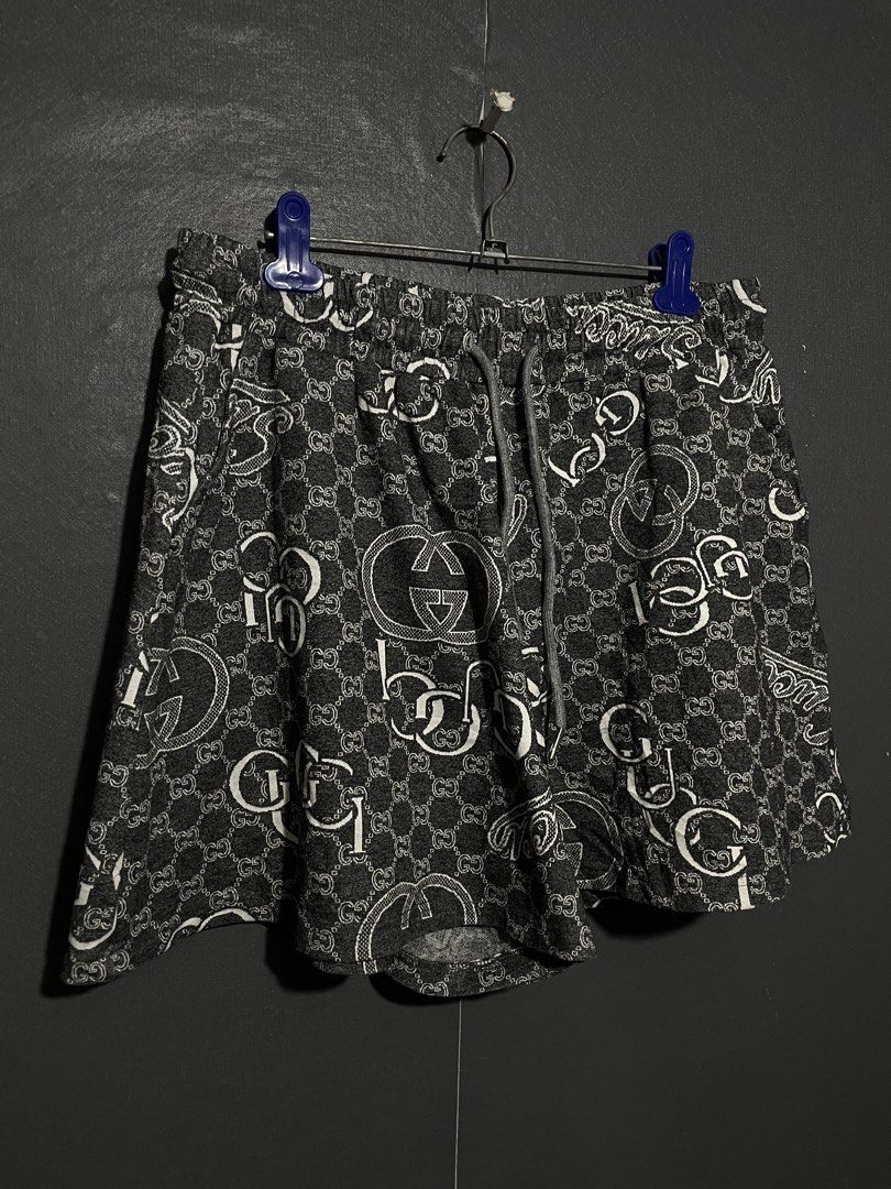 Gucci Monogram Sweatshorts (Category: Luxury Accessories) located in Manila. Submitted by claii_collection (Listing ID 1468532908, Image 1). Description: Gucci Monogram Sweatshorts - 30-36x18 - Excellent Condition - Complete tags and washtags.