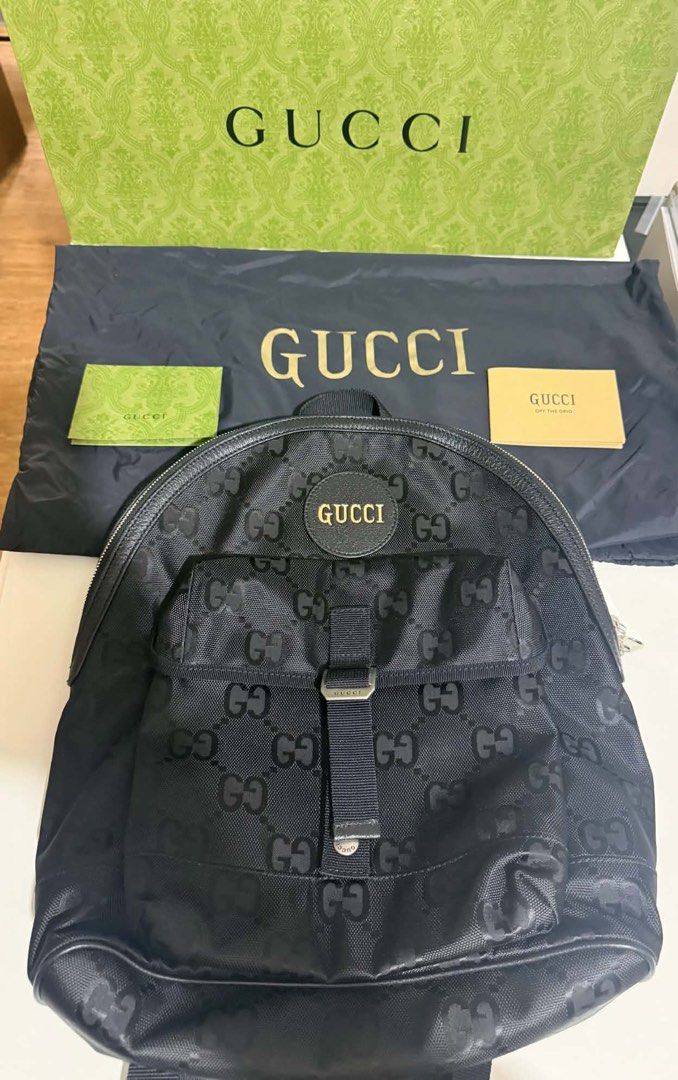 Gucci Off The Grid Monogram Black Backpack (Category: Luxury Bags & Wallets) located in Pasig City. Submitted by wandererscab_2.0 (Listing ID 1468525677, Image 3). Description: 💯 Original Gucci Off The Grid backpack in black with GG monogram Includes original dust bag and paperbag Used only once No issues, good as brand new MOP: bdo or gcash Shipping c/o the buyer .
