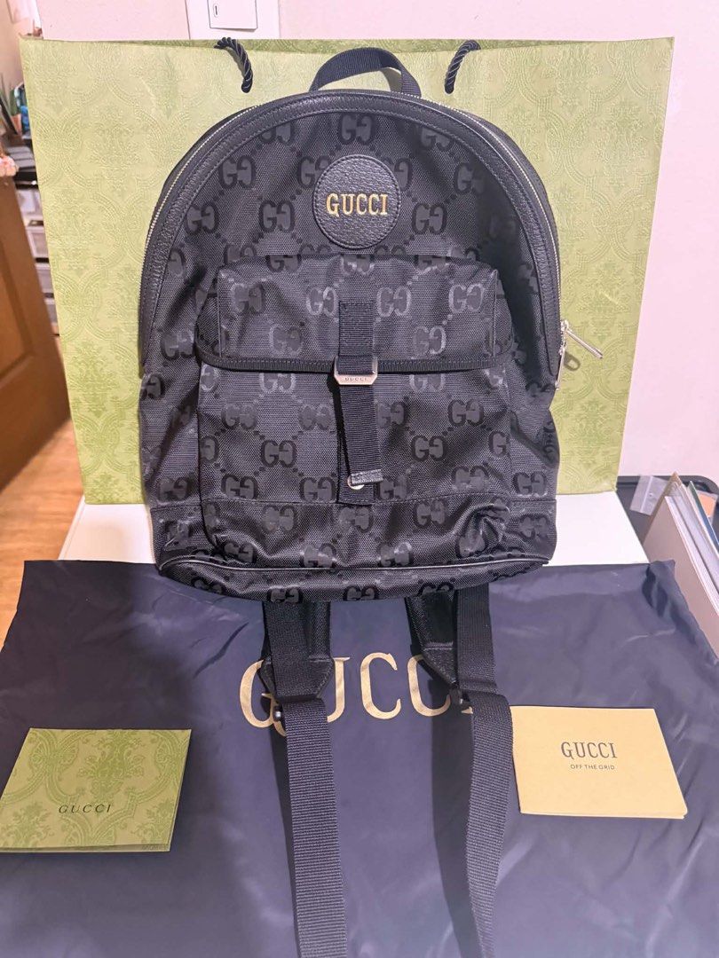 Gucci Off The Grid Monogram Black Backpack (Category: Luxury Bags & Wallets) located in Pasig City. Submitted by wandererscab_2.0 (Listing ID 1468525677, Image 1). Description: 💯 Original Gucci Off The Grid backpack in black with GG monogram Includes original dust bag and paperbag Used only once No issues, good as brand new MOP: bdo or gcash Shipping c/o the buyer .