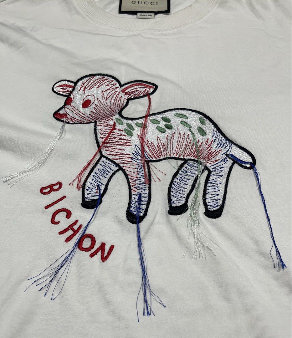 Gucci Tees (Category: Shirts) located in Mandaue City. Submitted by MJ_80 (Listing ID 1468649500, Image 2). Description: Gucci Tshirt Small Dimes: 21 X 25.5 See photos for measurements Color rate & Condition: 9.8/10 Price: 2,000.