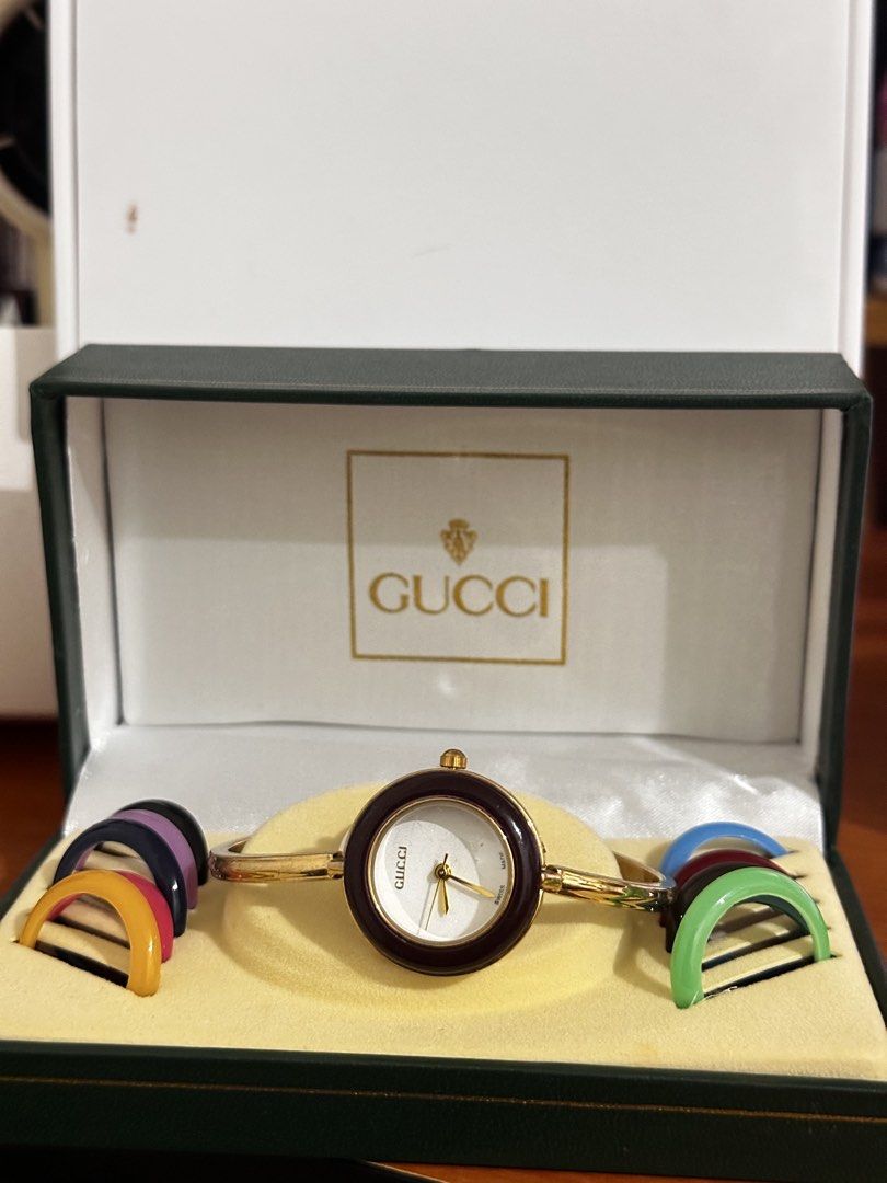 Gucci Watch w bezel set (Category: Luxury Watches) located in Valenzuela. Submitted by swiftrabbit.1052a4 (Listing ID 1468640858, Image 2). Description: declutter .
