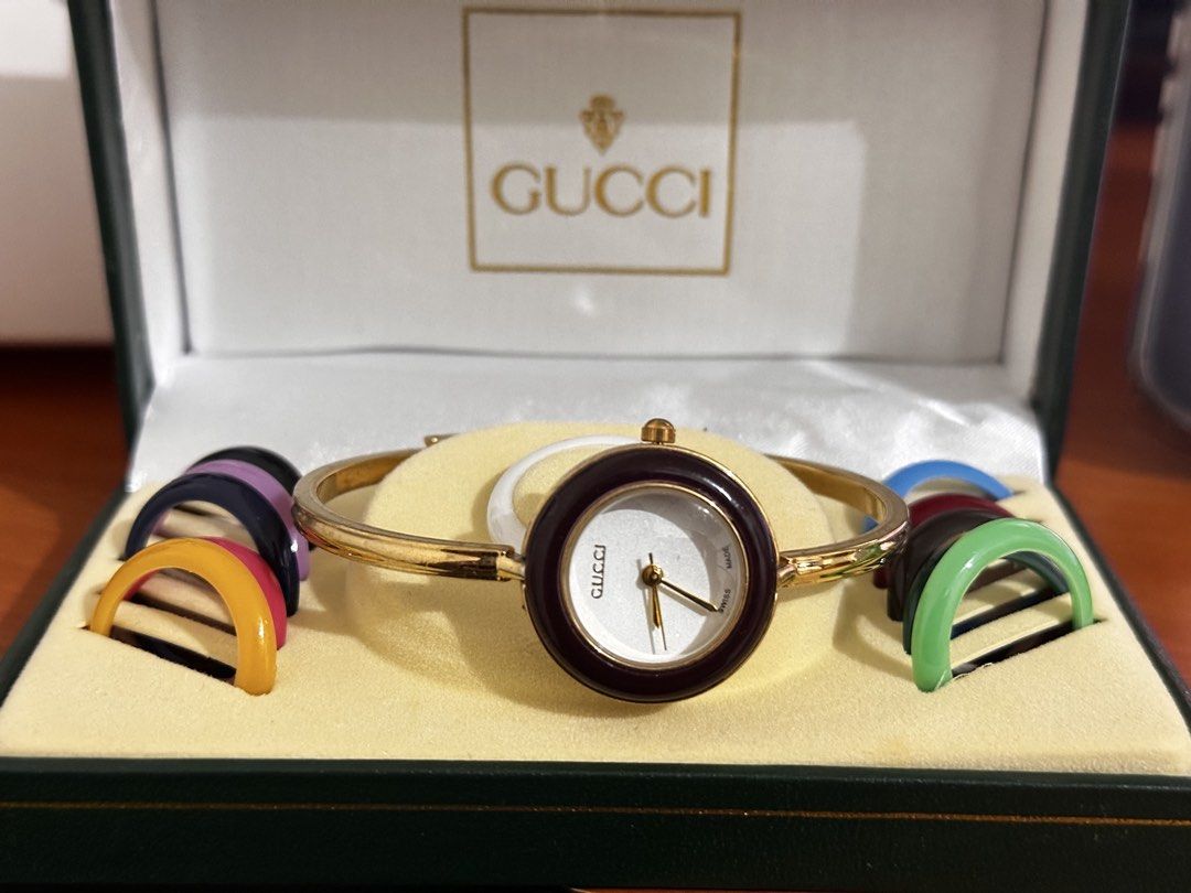 Gucci Watch w bezel set (Category: Luxury Watches) located in Valenzuela. Submitted by swiftrabbit.1052a4 (Listing ID 1468640858, Image 1). Description: declutter .